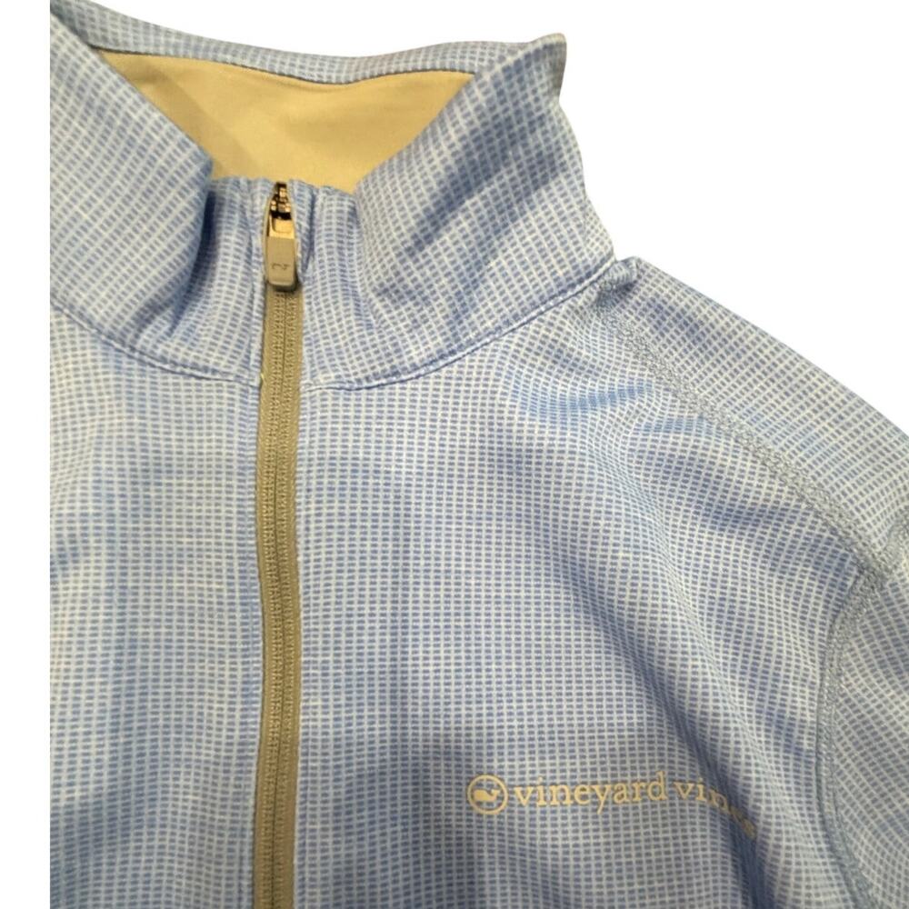 Vineyard Vines On-the-Go Sankaty Quarter-Zip Light Blue Size M - Picture 3 of 9
